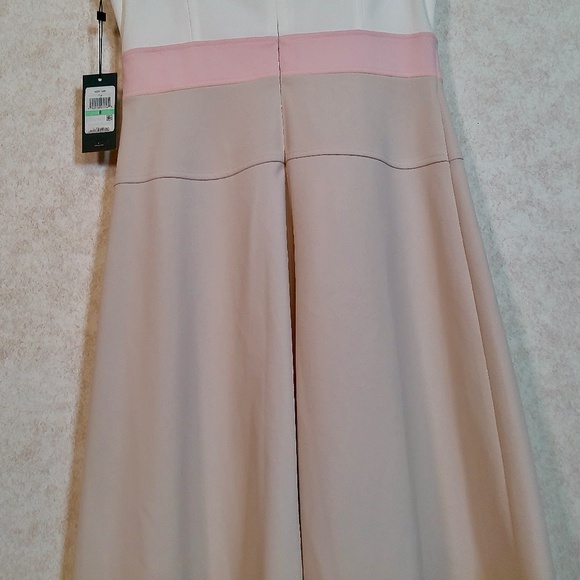 NWT Tommy Hilfiger White & Nude w/ Pink Band V-Neck Tennis Dress Size 8 - Picture 7 of 8